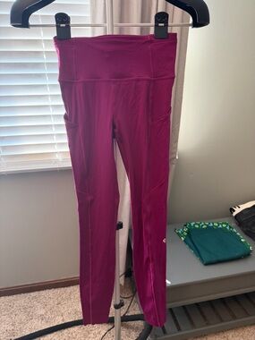 lululemon athletica High-Rise Berry Magenta Leggings with Side Pockets